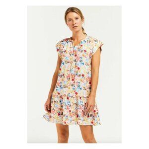 Velvet Heart Cindy Sleeveless Drop Waist Dress Floral Colorful Size S